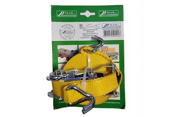 Povezovalni trak - gurtna 25mm, 6m, 1000 daN z RP kavljem
