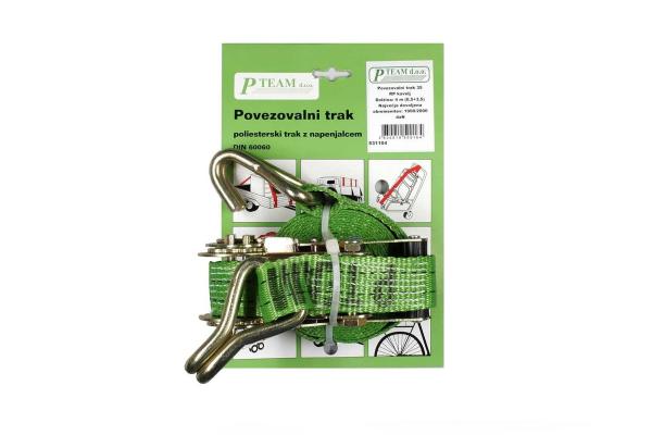Povezovalni trak - gurtna 35mm, 4m, 2000 daN s kavljem