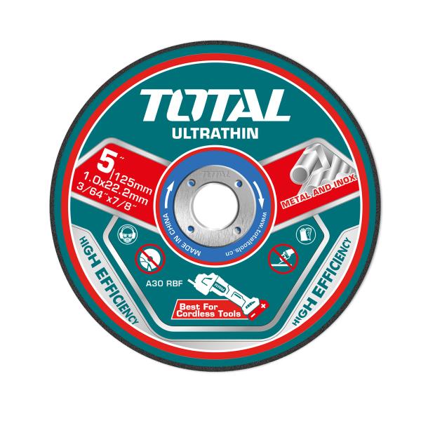 25 kosov/komplet ultra tanke plošče za rezanje kovine 125x1x22,2 mm (TAC21012525)
